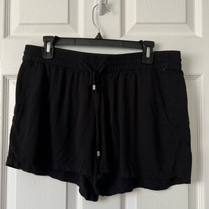 Black shorts 3 inch inseam, drawstring waist black shorts